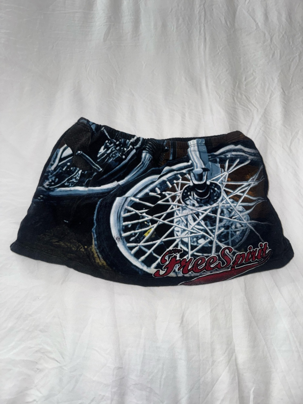 LF Free Spirit Graphic Crop Top in Black, White & Red